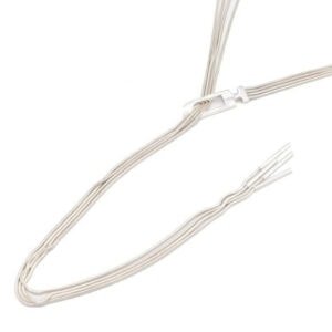 Gucci sterling three strand lariat necklace w square G clasp | AlmaBagz