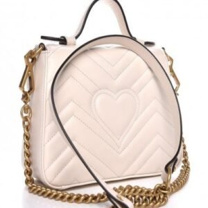 Gucci GG Marmont Small Top Handle Bag White | AlmaBagz