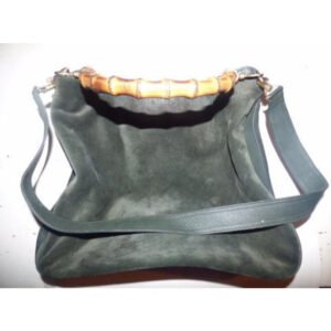 Gucci Green Suede & Leather Sarah Flip Top Two- Way Purse | AlmaBagz