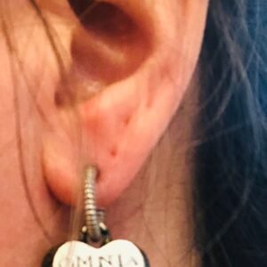 Gucci Sterling Silver Earrings with Engraved Heart | AlmaBagz