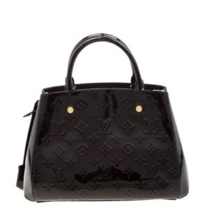 Louis Vuitton Montaigne BB Tote Bag Monogram Vernis Black | AlmaBagz