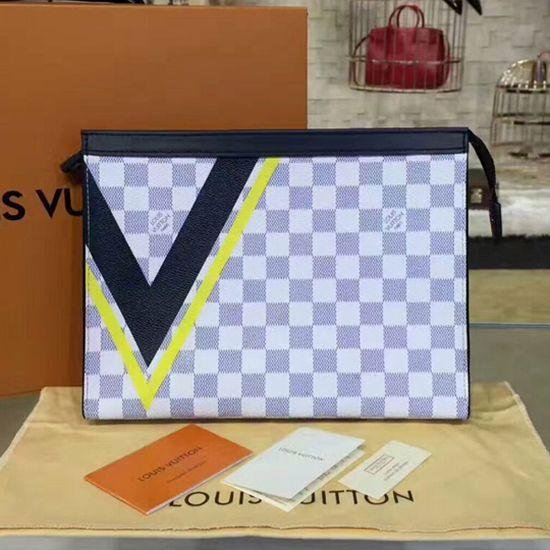 Louis Vuitton Pochette Voyage MM Damier Azur Canvas | AlmaBagz - Image 2