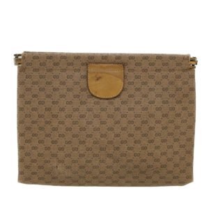 GUCCI Micro GG Canvas Clutch Bag PVC Leather Beige 67-039-5229  ep1090 | AlmaBagz