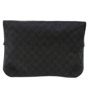 GUCCI GG Canvas Clutch Bag PVC Leather Black 156.02.075  ep1120 | AlmaBagz