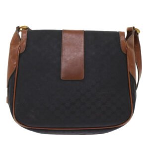 GUCCI Micro GG Canvas Shoulder Bag PVC Leather Black  ep1178 | AlmaBagz