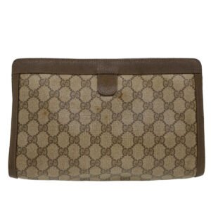 GUCCI GG Canvas Web Sherry Line Clutch Bag Beige Red 5601012 ep1196 | AlmaBagz