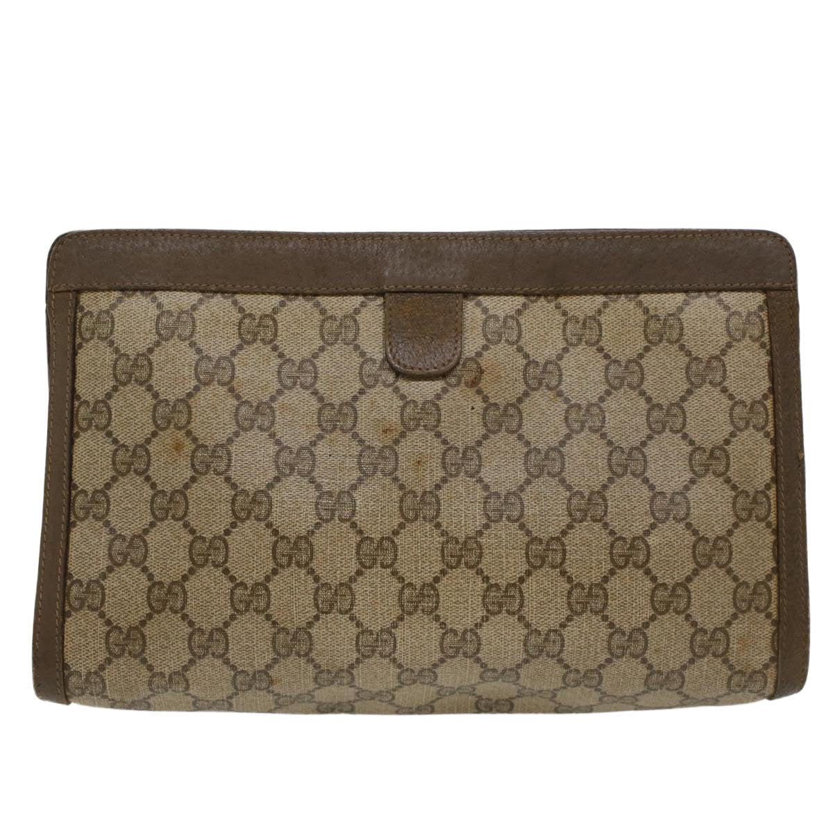 GUCCI GG Canvas Web Sherry Line Clutch Bag Beige Red 5601012 ep1196 | AlmaBagz