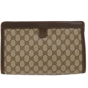 GUCCI GG Canvas Web Sherry Line Clutch Bag Beige Red 156.01.033 ep1221 | AlmaBagz
