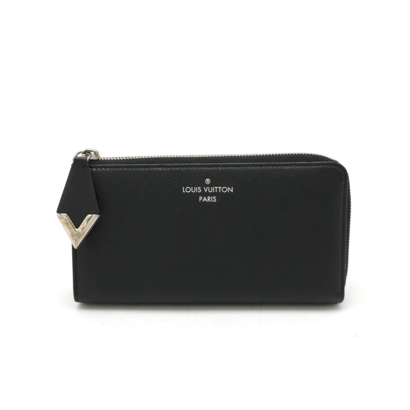 Louis Vuitton Noir Veau Cachemire Leather Coin Purse/Coin Case | AlmaBagz