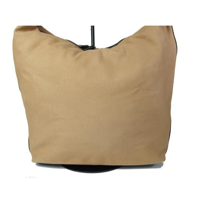 Gucci Vintage Brown And Gg Leather Hobo Bag | AlmaBagz