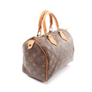 Louis Vuitton Monogram Speedy 25 Handbag, Brown, Coated Canvas | AlmaBagz