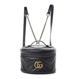 Gucci GG Marmont Matelasse Mini Backpack in Black | AlmaBagz