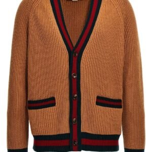 Gucci Men Web Tape Cardigan | AlmaBagz