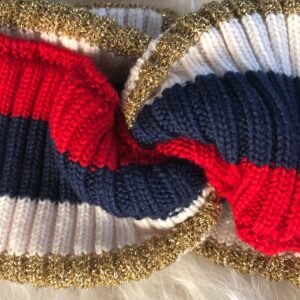 Gucci Woven Indilus Headband in Red and Ivory | AlmaBagz