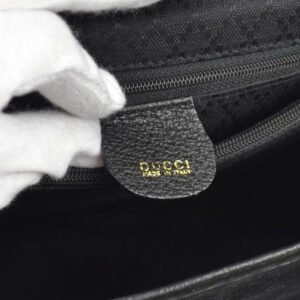 Gucci Xl Vintage Pursesdesigner Purses Black Leather Satchel | AlmaBagz