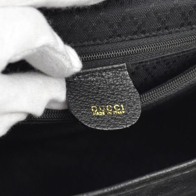 Gucci Xl Vintage Pursesdesigner Purses Black Leather Satchel | AlmaBagz