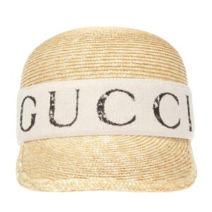 Gucci Logo-print Straw Baseball Cap in White | AlmaBagz