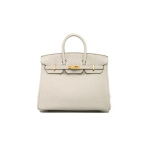 HERMES Birkin Bag Beton Glacier White togo Leather Handbag (25,28)  silver hardware | AlmaBagz