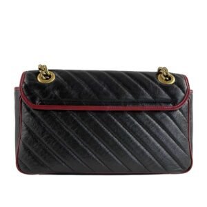 GUCCI GG Marmont Flap Diagonal Quilted Leather Small | AlmaBagz