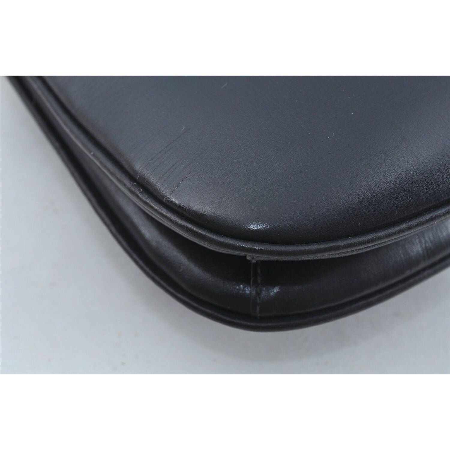 Gucci 1973 navy leather roomy handbag with a gold GG snap | AlmaBagz - Image 6