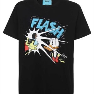 Gucci x Disney Oversized Donald Duck Cotton Black T-Shirt | AlmaBagz