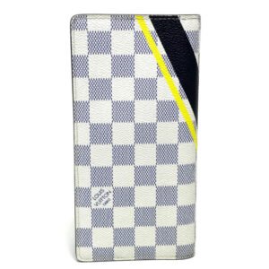 LOUIS VUITTON Long Wallet Purse N64007 Damier Azur Canvas Azur Damier Coastline America's Cup Portefeuille Brazza unisex(Unisex) Used | AlmaBagz