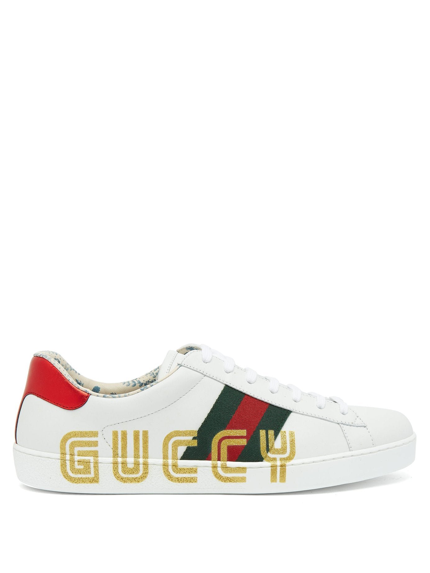 Gucci New Ace Glitter Sneakers | AlmaBagz