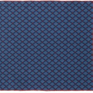 Gucci GG Diamond Pocket Square with Red in Blue | AlmaBagz