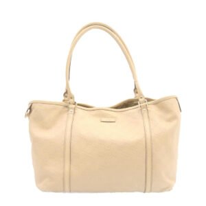 GUCCI Shima Tote Bag Leather Beige am1040g | AlmaBagz
