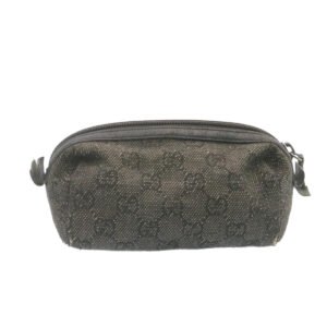 Gucci GG Canvas Cosmetic Pouch Black  am1504g | AlmaBagz