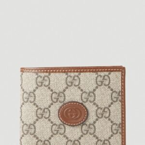 Gucci Men Gg Logo Patch Supreme Wallet | AlmaBagz