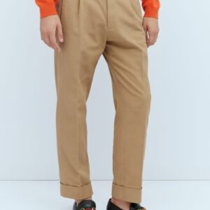 Gucci Men Cotton Gabardine Tailored Pants | AlmaBagz