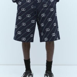 Gucci Men Crystal Interlocking G Shorts | AlmaBagz