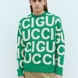 Gucci Men Logo Intarsia Wool Sweater | AlmaBagz