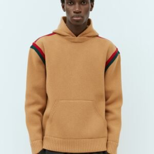 Gucci Men Wool Knit Hooded Sweatshirt | AlmaBagz