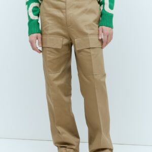 Gucci Men Wide-Leg Cotton Cargo Pants | AlmaBagz