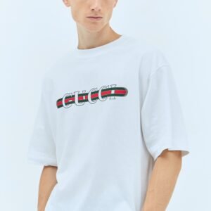 Gucci Men Logo Print T-Shirt | AlmaBagz
