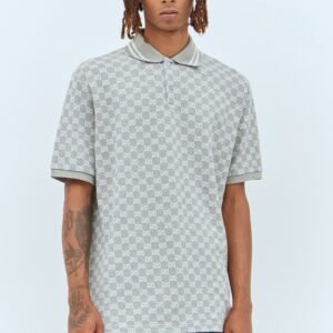 Gucci Men Gg Jacquard Polo Shirt | AlmaBagz