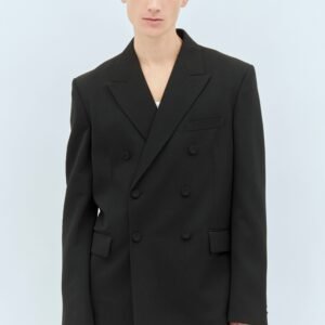 Gucci Men Double-Breasted Wool Blazer | AlmaBagz