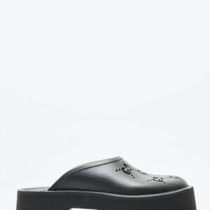 Gucci Women Perforated G Platform Mules | AlmaBagz