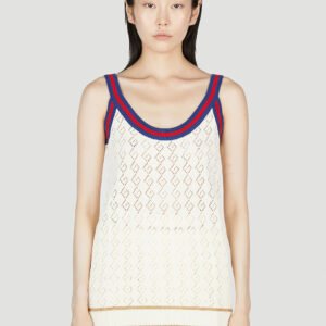 Gucci Women G Rhombus Knit Tank Top | AlmaBagz