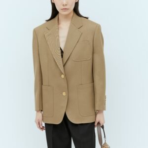 Gucci Women Horsebit Wool Blazer | AlmaBagz