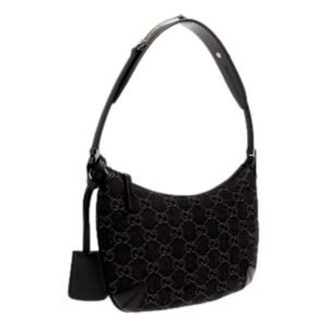 Gucci Womens Horsebit Slim Small Shoulder Bag in Black | AlmaBagz