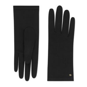 Gucci GG Viscose Cady Gloves in Black | AlmaBagz
