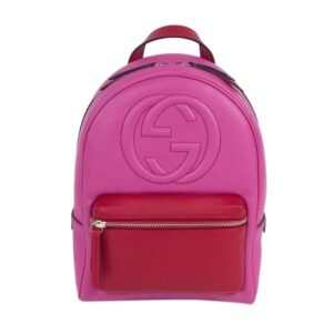 Gucci Bi-Color Soho Textured-Leather Backpack | AlmaBagz
