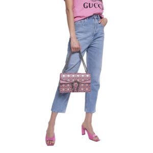 Gucci Dionysus Valentine Pink Hearts Calfskin Shoulder Bag 400249 | AlmaBagz