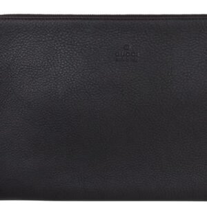 Gucci Zip Top Clutch Pouch with Bamboo Tassel Pull in Black | AlmaBagz