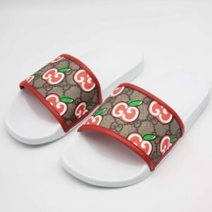 Gucci GG Apple Print Slide Sandal | AlmaBagz