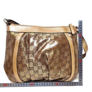 Gucci Gold Coated Canvas Crossbody Bag | AlmaBagz