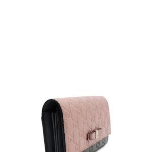 Guccisima Bow Continental Wallet Pink Grey | AlmaBagz